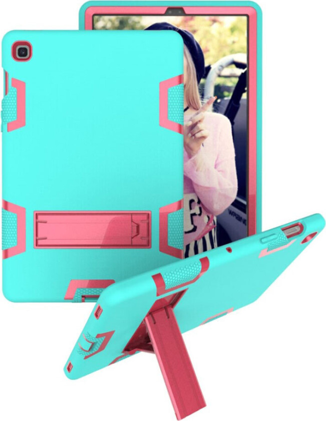 Galaxy Tab S5E støtsikker hybrid deksel - Cyan / Rose