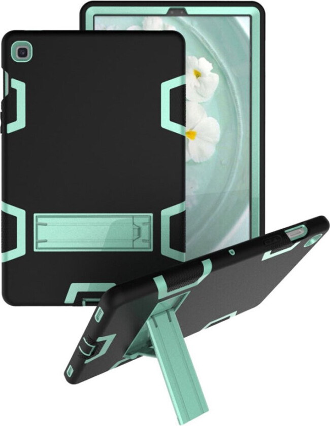 Galaxy Tab S5E støtsikker hybrid deksel - Sort / Cyan