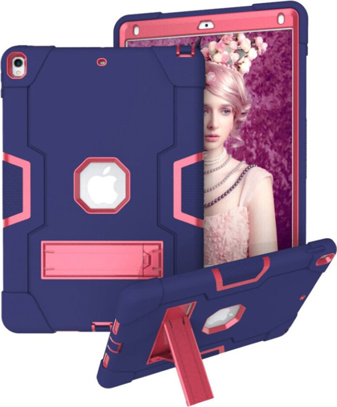 iPad Air (2019) støtsikker hybrid deksel - Mørk Blå / Rose