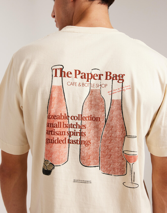 Jack & Jones Jorroxbury Sketch Tee Ss Crew Neck T-skjorte med trykk Hvit