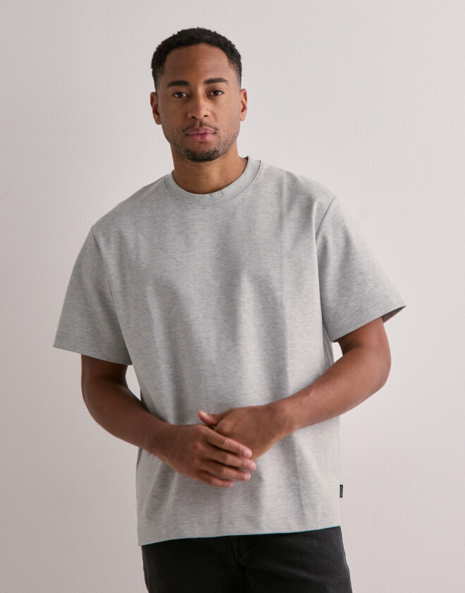 Jack & Jones Jcospongy Tee Ss Crew Neck Kortermede t-shirts Grå