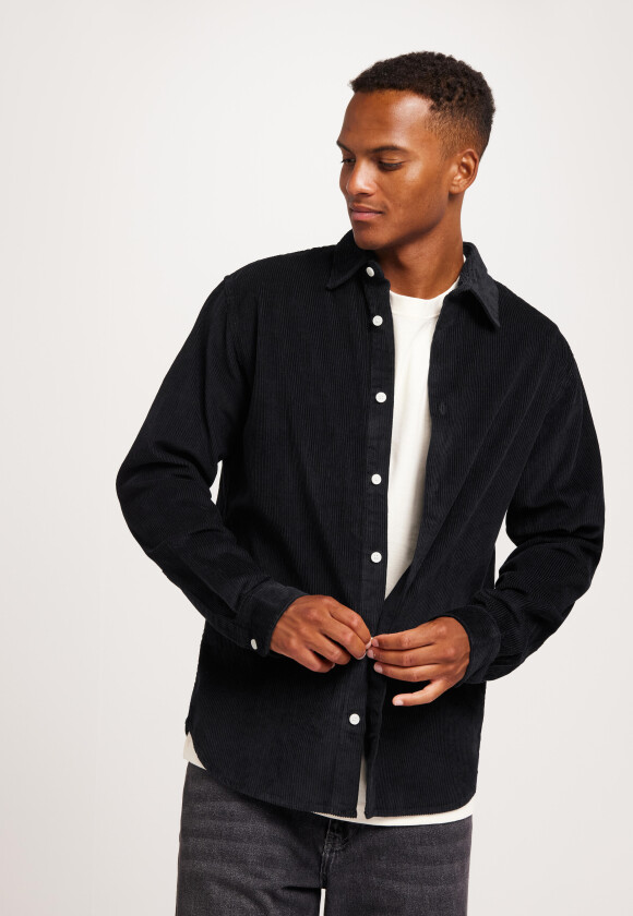 Jack & Jones Jjcorduroy Overshirt Ls Overshirts Svart