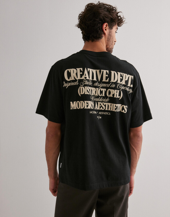 Jack & Jones Jorroxbury Type Tee Ss Crew Neck T-skjorte med trykk Svart