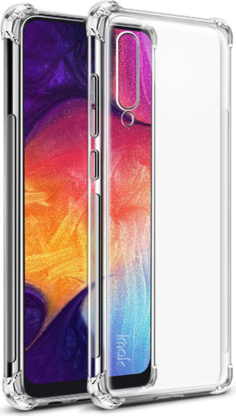 IMAK Samsung Galaxy A50 støtsikker deksel - Gjennomsiktig