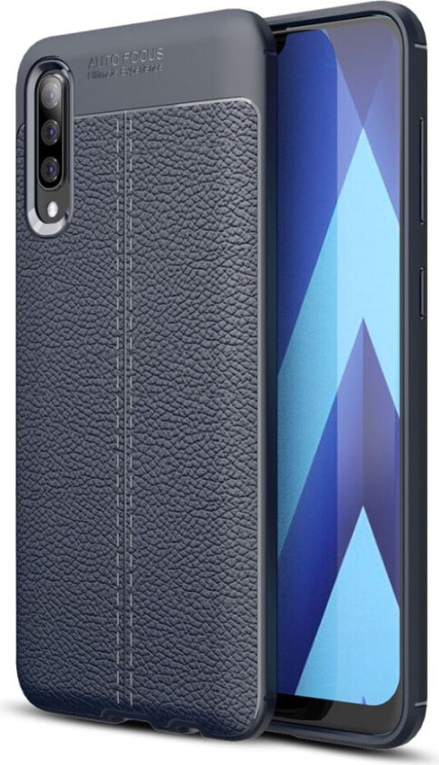 Galaxy A50 litchi deksel - Dark Blue