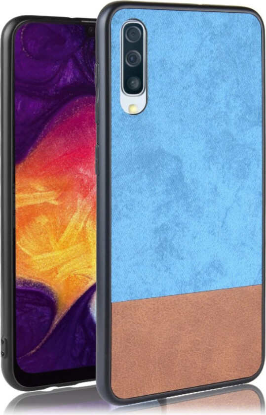 Galaxy A50 tofargede hybrid deksel - Blå