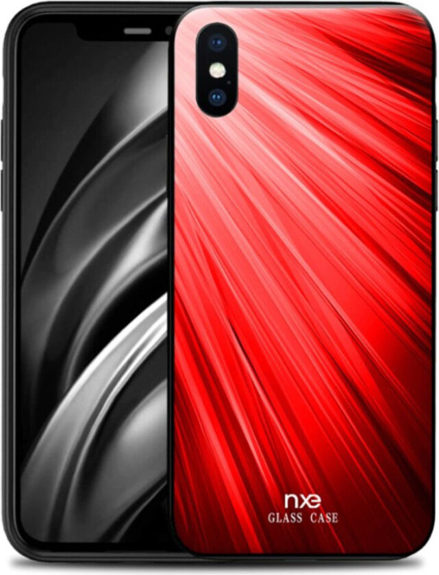 NXE iPhone Xs Max mønster deksel - Red