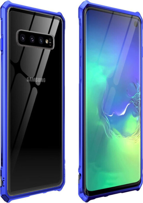 Galaxy S10 metallramme deksel - Blå