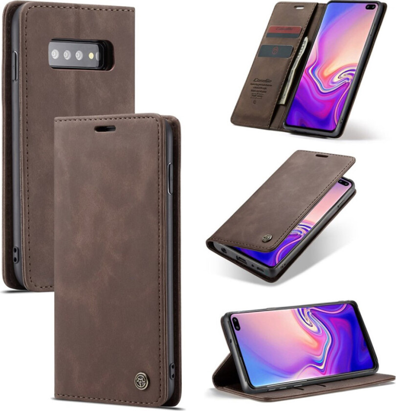 Caseme Samsung Galaxy s10 Støtabsorberende Skinnetui Med Deksel - Mokka