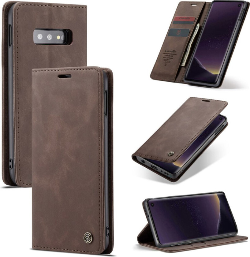 Caseme Samsung Galaxy s10 e Støtabsorberende Skinnetui Med Deksel - Mokka