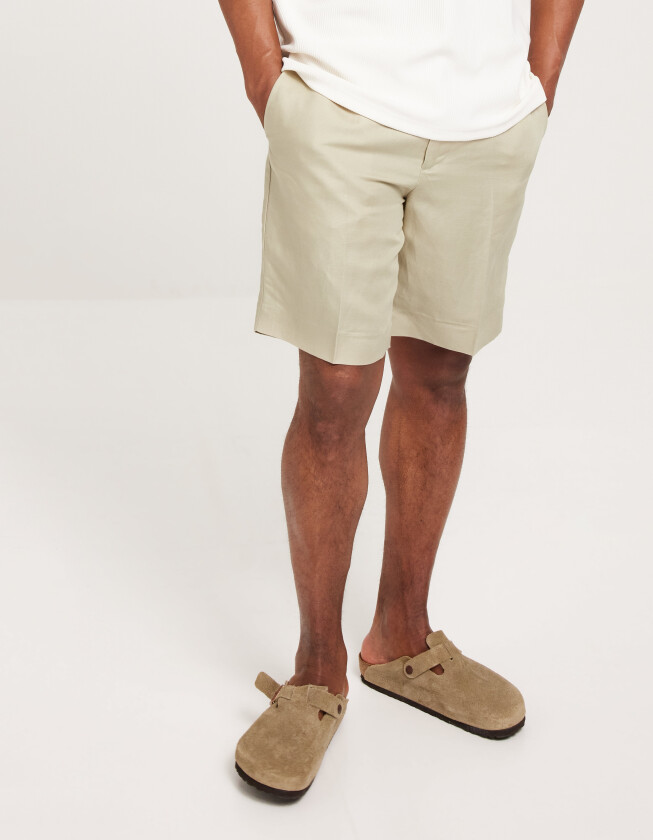 Baron Tencel Linen Shorts Linshorts Beige