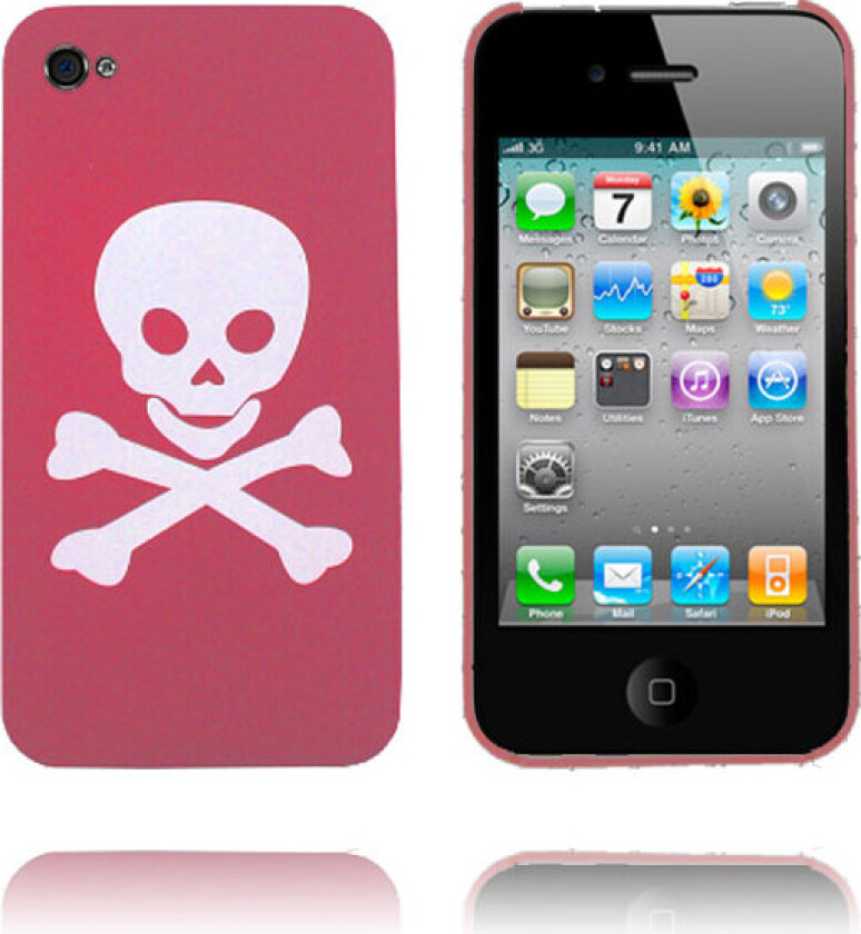 CrossBones (Rosa) iPhone 4 Deksel