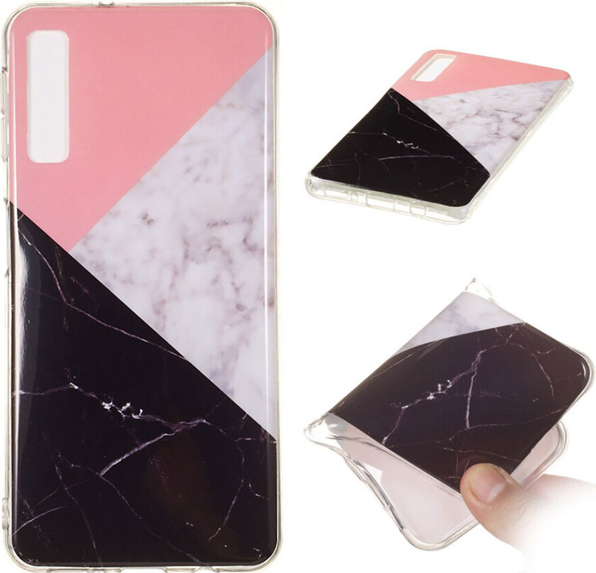 Galaxy A7 beskyttelses deksel av TPU med IMD printet marmor mønster - stil O