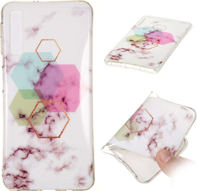 Galaxy A7 beskyttelses deksel av TPU med IMD printet mønster mønster - stil P