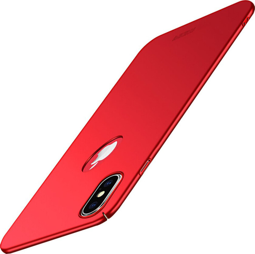 MOFI iPhone XS beskyttelses deksel av plastikk med matt overflate - rød
