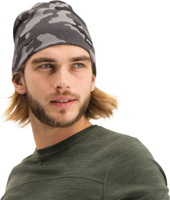 Bula Camo Printed Wool Beanie, lue unisex Dgrey