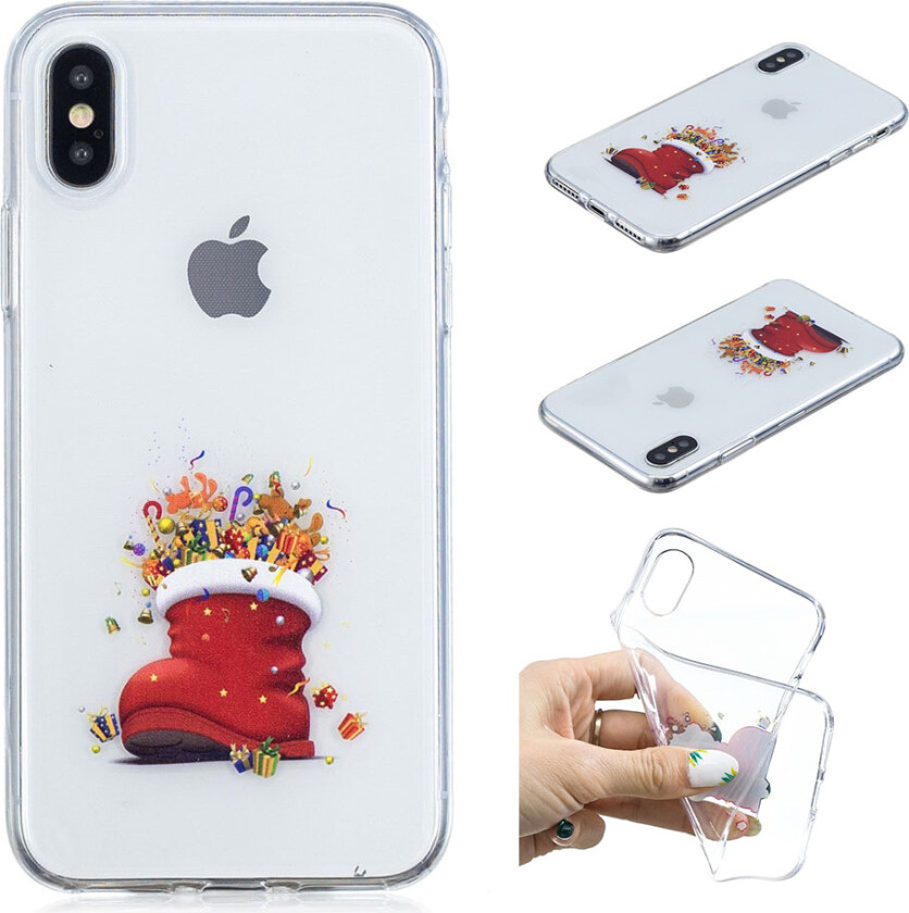 iPhone Xs Max beskyttelses deksel av TPU med printet jule mønster - jule gave