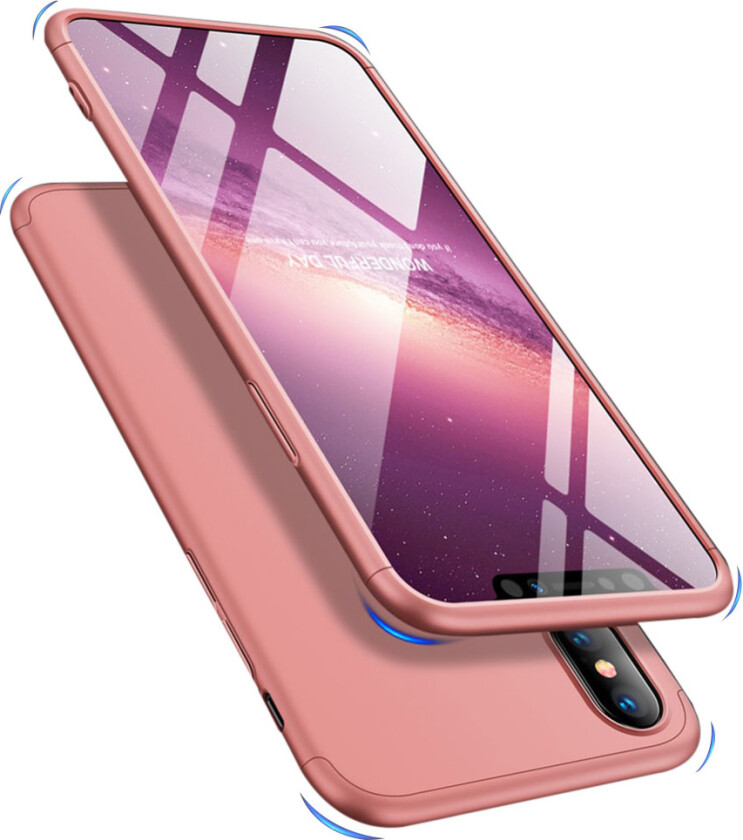 GKK iPhone Xs Max beskyttelses deksel av plastikk med matt overflate - rose gull
