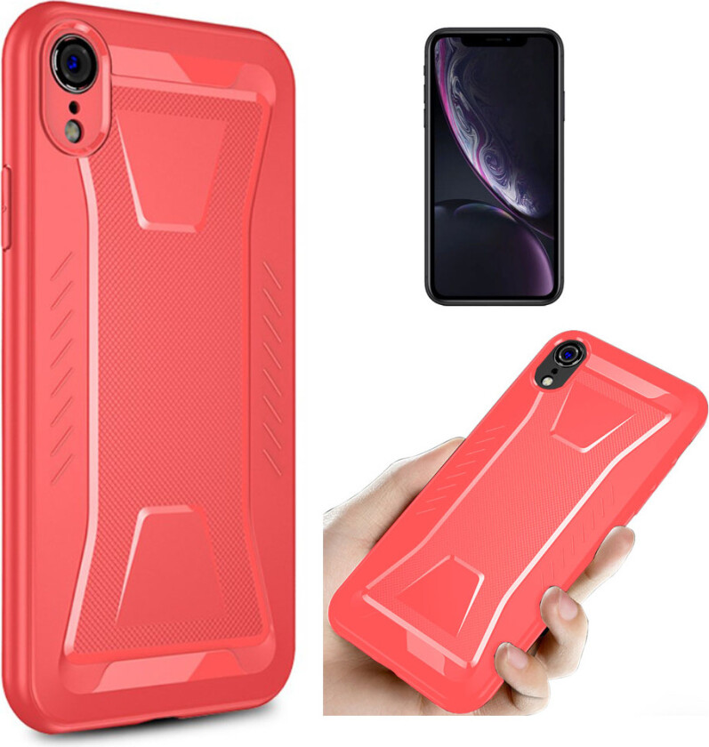 IPAKY iPhone Xr beskyttelses deksel av TPU - rød