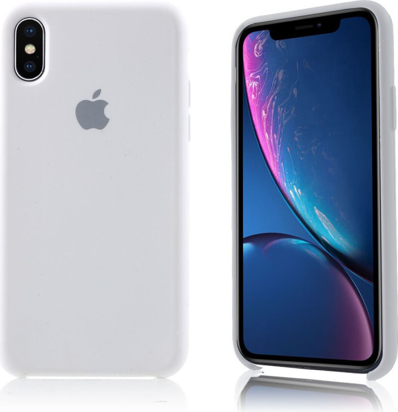 iPhone XS beskyttelses deksel av silikon - hvit