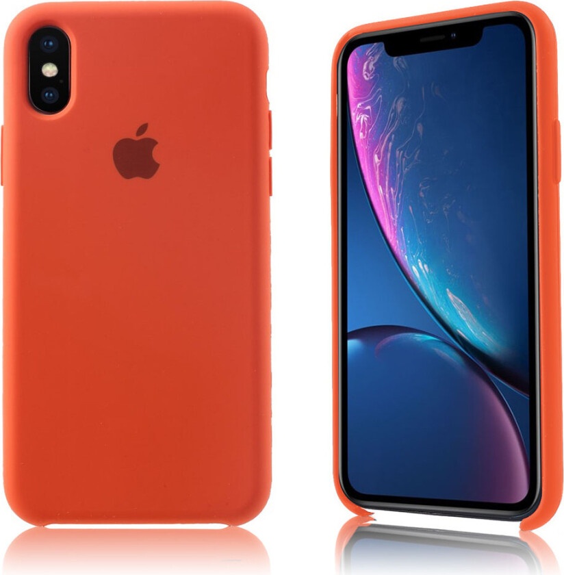 iPhone XS beskyttelses deksel av silikon - oransj