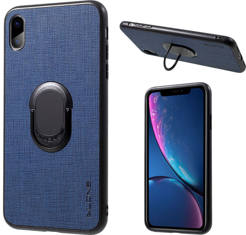 iPhone Xs Max beskyttelses deksel av hybrid materiale - blå