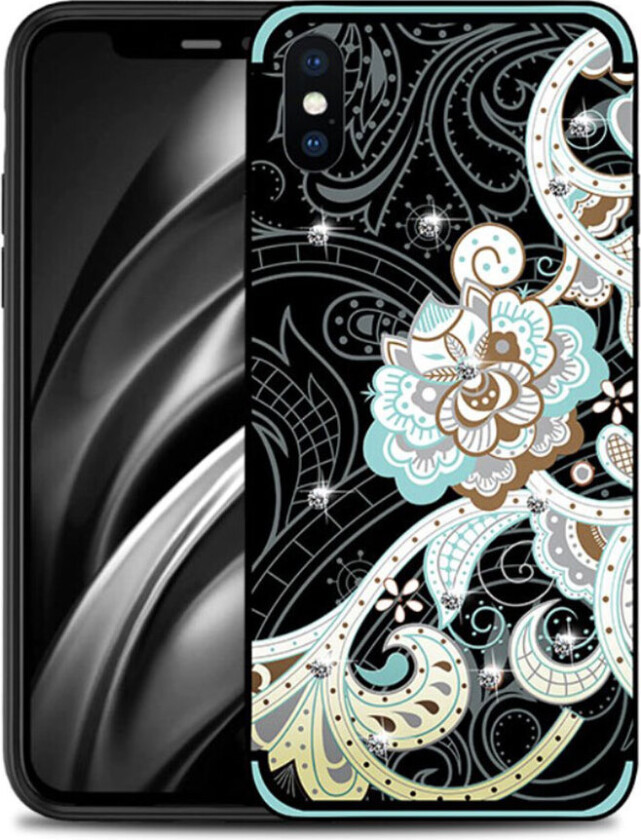 NXE iPhone Xs Max unique serues rhinestone décor gel case - Blue