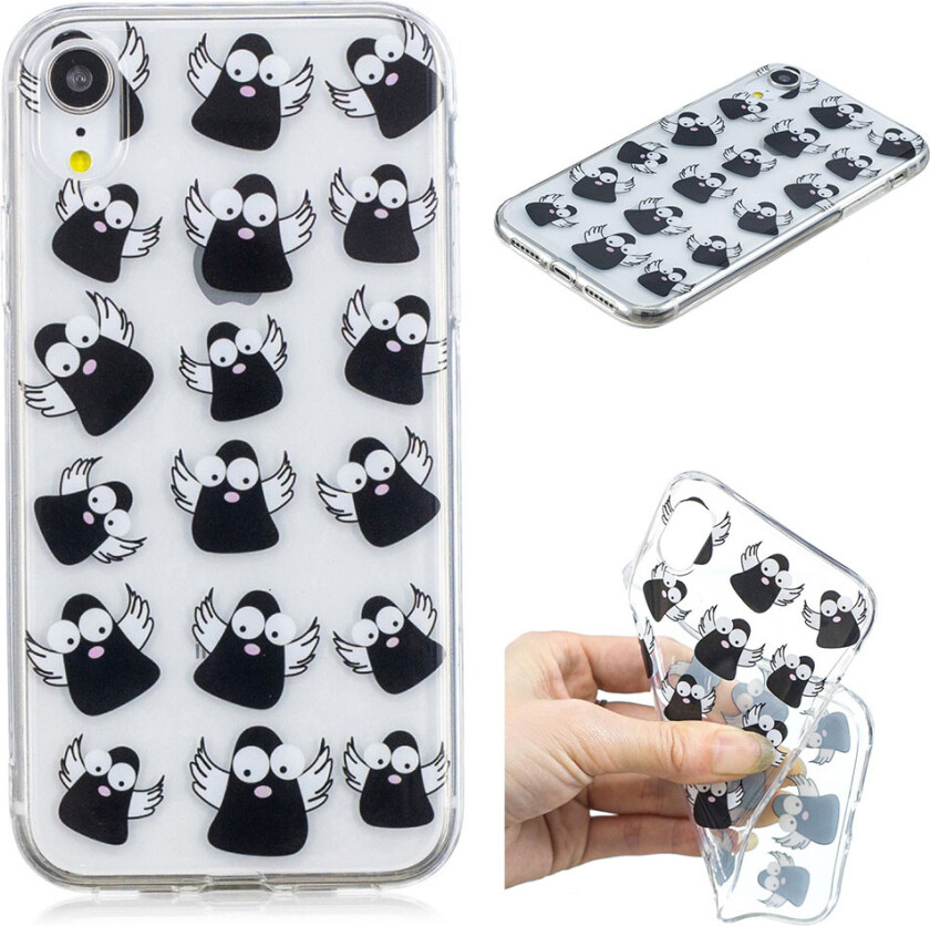 iPhone Xr beskyttelses deksel av TPU med IMD printet mønster - tegneserie fugl