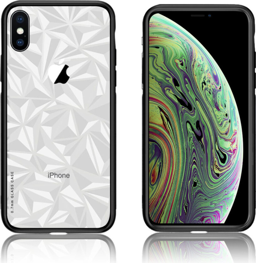 NXE iPhone XS beskyttelses deksel av hybrid materiale - svart