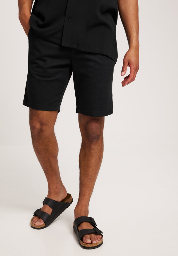 Slhslim-Miles Flex Shorts Noos Tynne shorts Svart