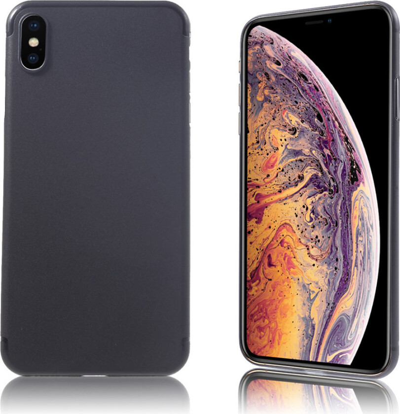 iPhone Xs Max beskyttelses deksel av plastikk - svart