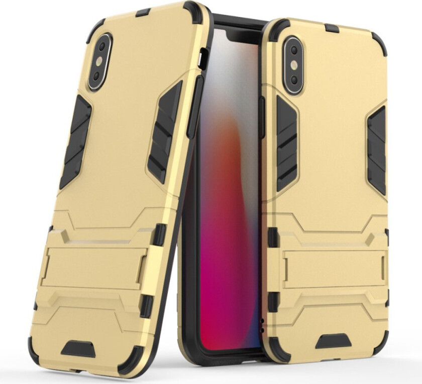 iPhone XS beskyttelses deksel av hybrid materiale - gull