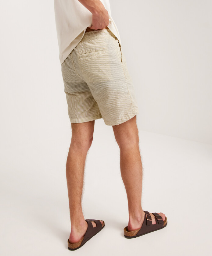 Jack & Jones Jpstjaiden Jjpalma Seersucker Short Tynne shorts Beige