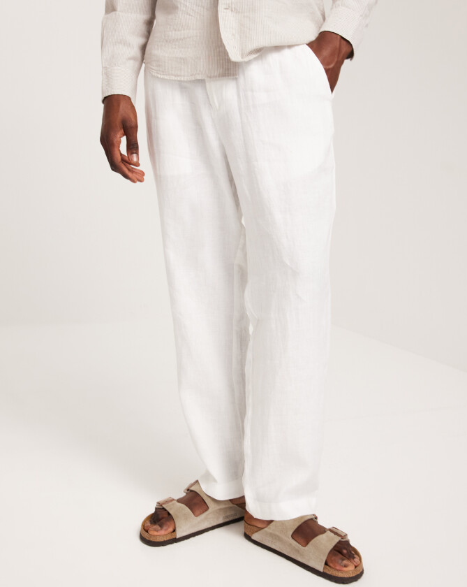 Jack & Jones Jpstkarl Lawrence Linen Chino Sn Linbukser Hvit