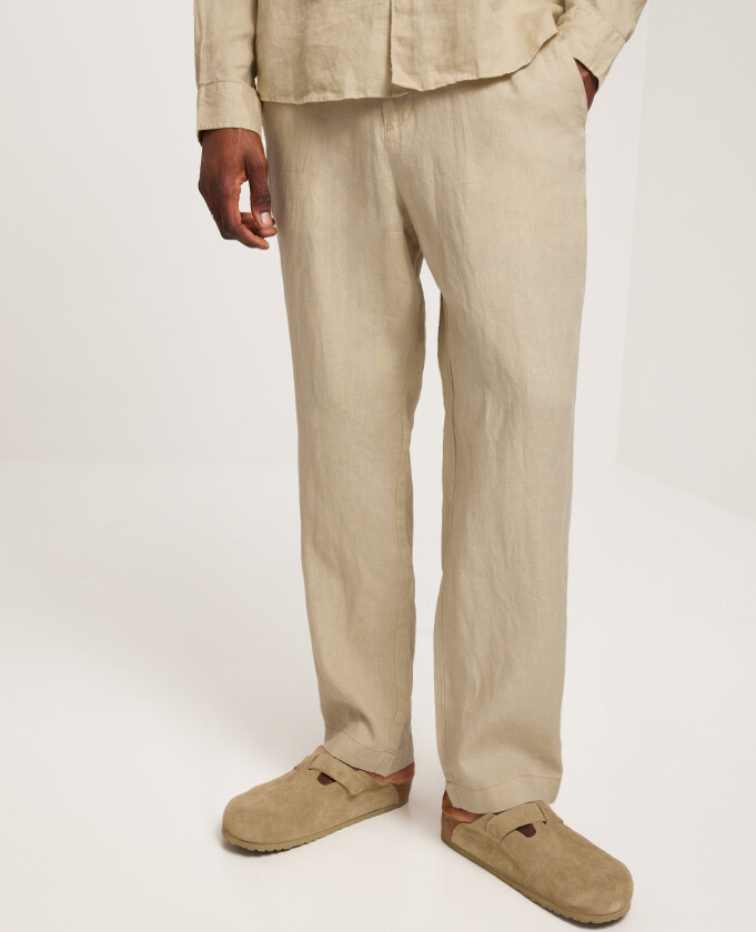 Jack & Jones Jpstkarl Lawrence Linen Chino Sn Linbukser Beige