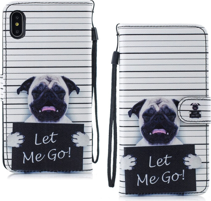 iPhone Xs Max beskyttelses deksel av syntetisk skinn med printet mønster - la meg gå