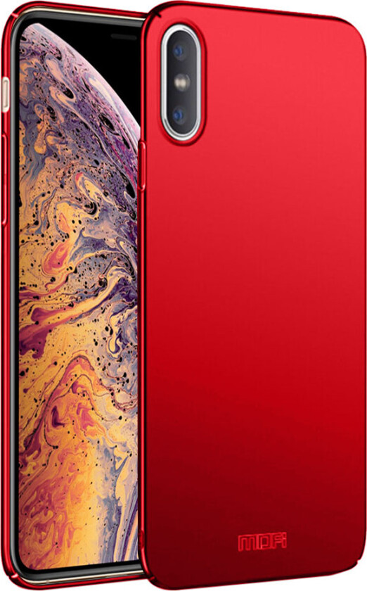 MOFI iPhone Xs Max beskyttelses deksel av plastikk med matt overflate - rød