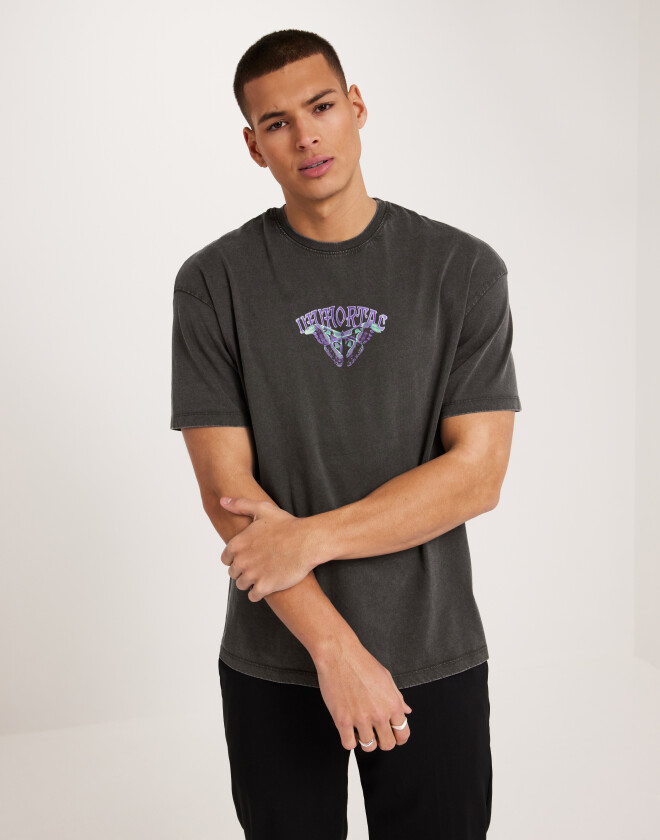 Jack & Jones Jorimmortal Tee Ss Crew Neck Zcph T-skjorte med trykk Grå