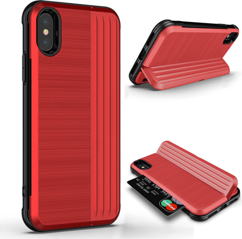 ANGIBABE iPhone Xs Max beskyttelses deksel av plastikk og TPU - rød