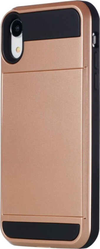 iPhone Xr beskyttelses deksel av plastikk og TPU - rose gull