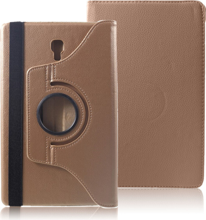 Galaxy Tab A 10.5 beskyttelses deksel av syntetisk skinn med litchi tekstur - gull