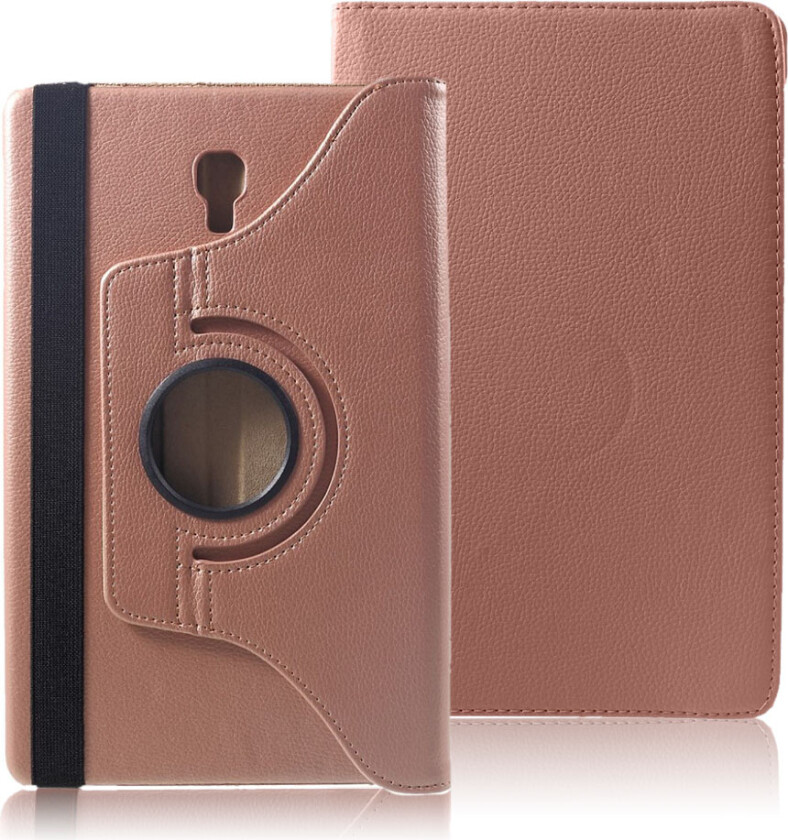 Galaxy Tab A 10.5 beskyttelses deksel av syntetisk skinn med litchi tekstur - rose gull