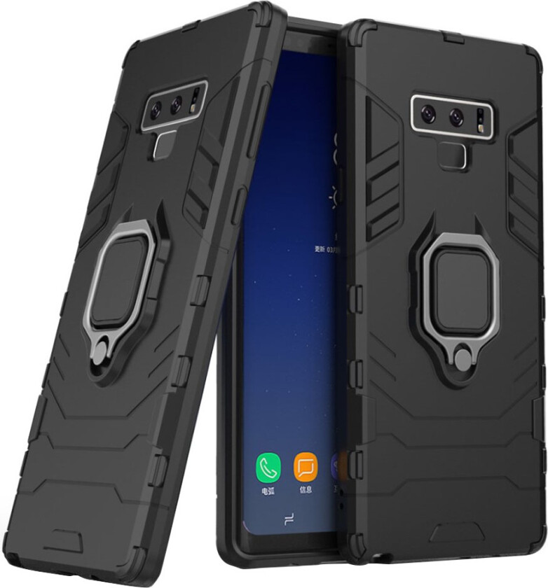 Galaxy Note9 beskyttelses deksel av hybrid materiale - svart