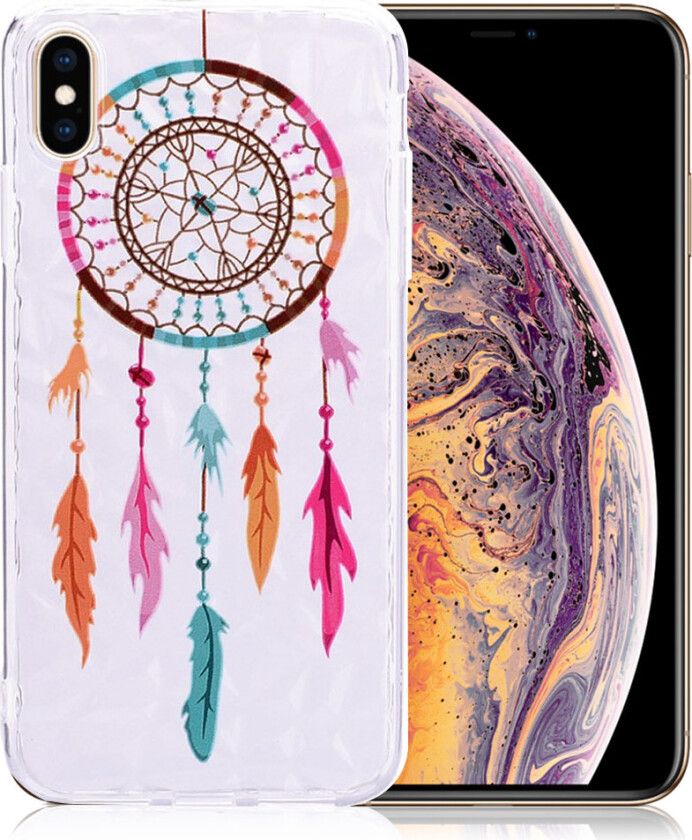 iPhone Xs Max beskyttelses deksel av TPU med printet mønster - enhjørning