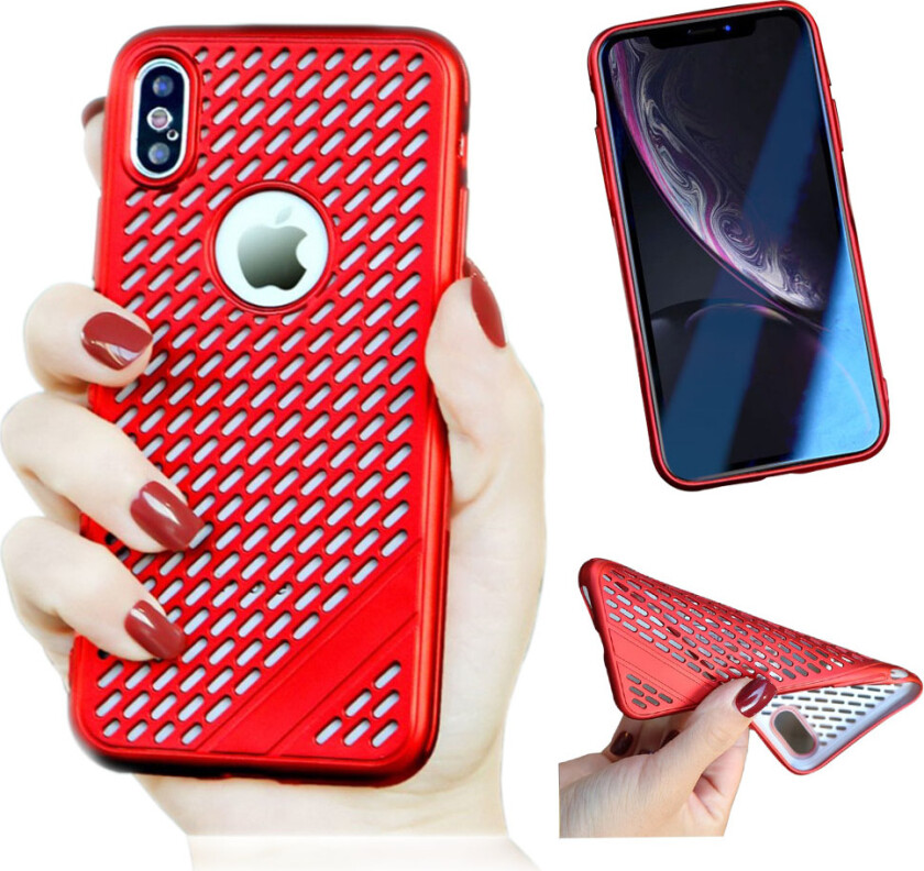 iPhone Xr beskyttelses deksel av TPU med luftig design - rød