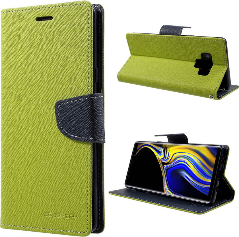 MERCURY GOOSPERY Samsung Galaxy Note9 beskyttelses deksel av syntetisk skinn - grønn