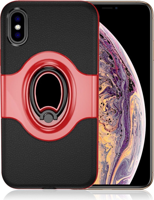 iPhone 9 Plus beskyttelses deksel av hybrid materiale - rød