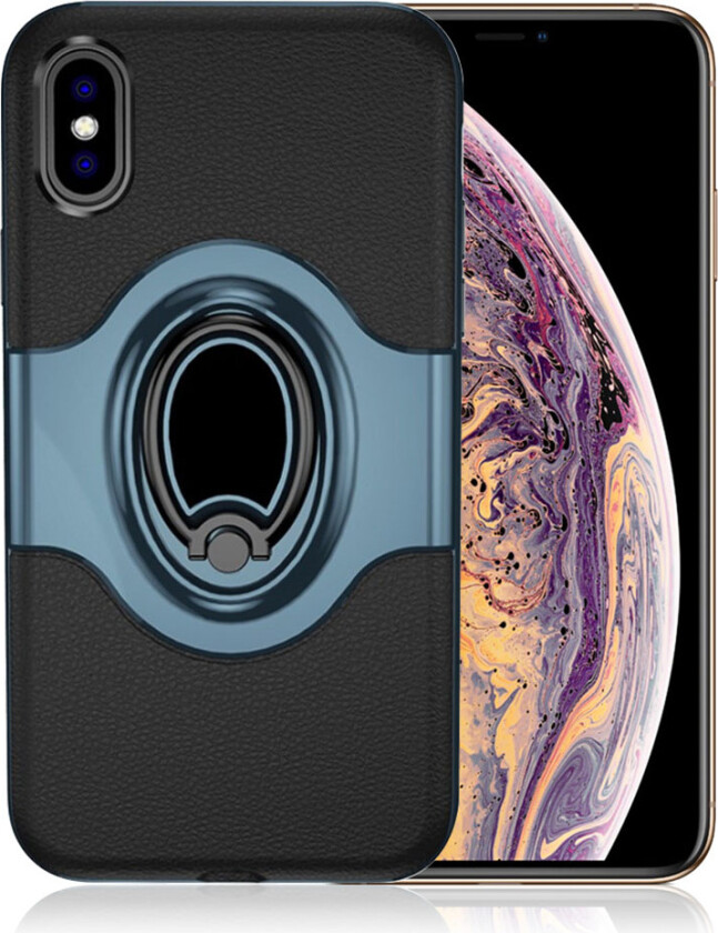 iPhone 9 Plus beskyttelses deksel av hybrid materiale - mørke blå