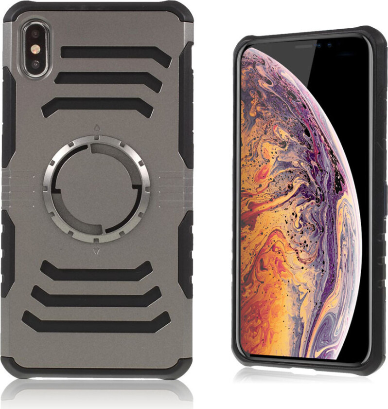 iPhone 9 Plus beskyttelses deksel av hybrid materiale - grå