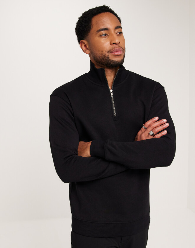 Jack & Jones Jjebradley Sweat Half Zip Noos Half zip Svart